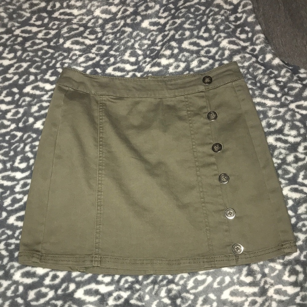 Olive green skirt